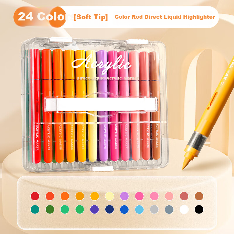 Yuji Direct Liquid Acrylic Markers 60 Colors Set