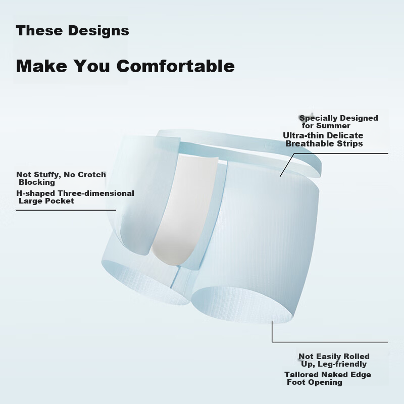 Bananain 311 Cool Air Ice Silk Underwear - Antibacterial & Breathable