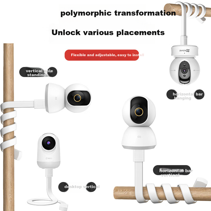 COMPCCTV Surveillance Camera Bracket - No Drilling, Wrap-Around Mount