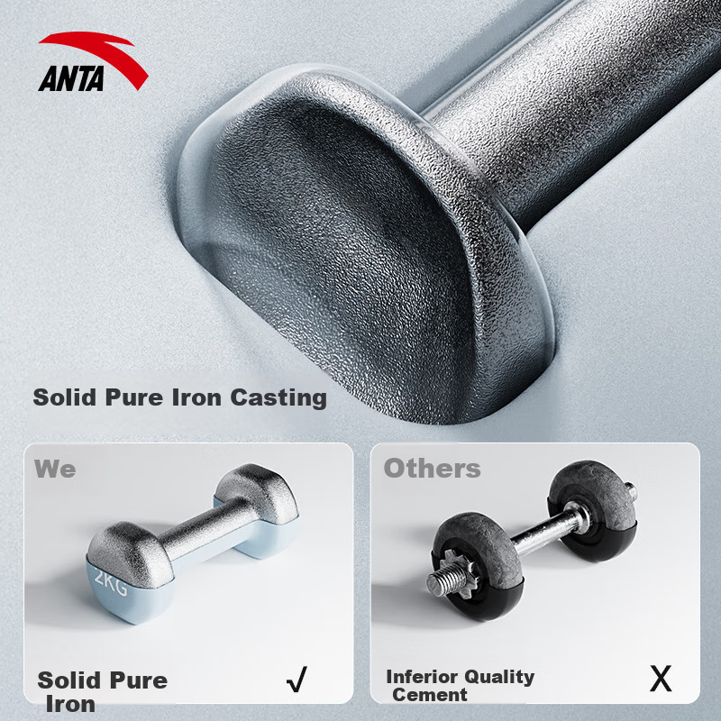 ANTA Dipped Dumbbells - 5kg*2 for Home Fitness