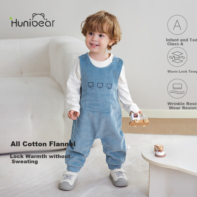 Huanxixiaoxiong Boys' Corduroy Onesie