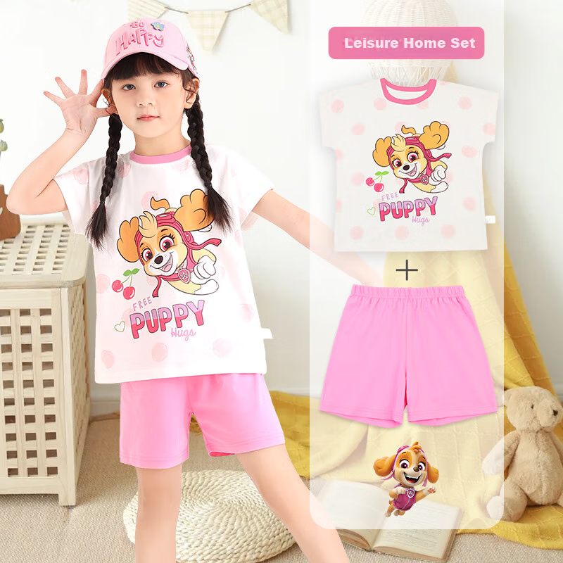 PAW PATROL Kids Pajamas - Girls' Short-Sleeve Shorts Set
