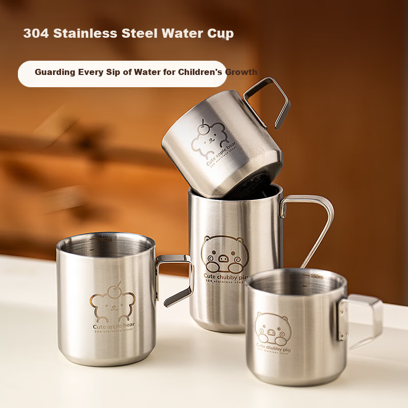 Onlycook 304 Stainless Steel Double-Layer Milk Cup