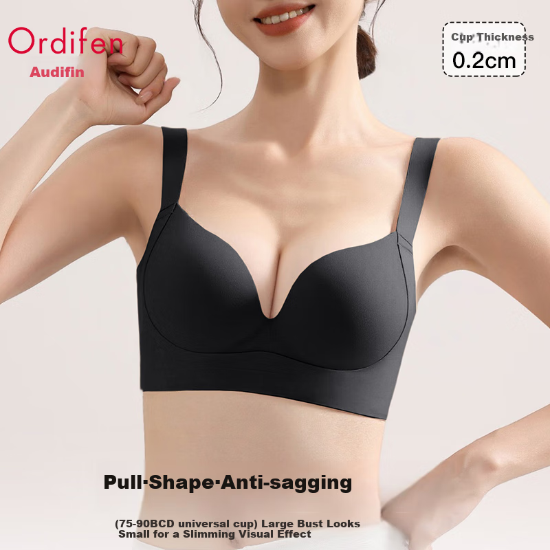 Ordifen Seamless Lift-Up Push-Up Bra for Large Breasts