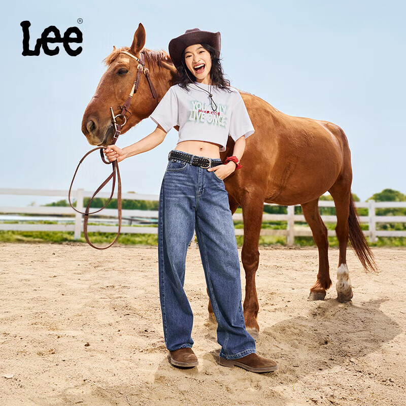 Lee 428 Lazy Pants High-Waisted Wide-Leg Jeans