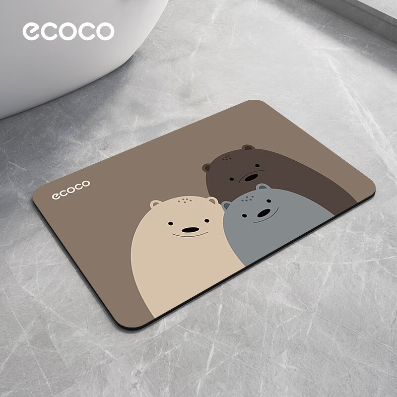 Ecoco Quick-Dry Non-Slip Shower Rug