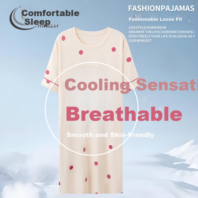 YINSLEEP Summer Nightgown - Cute Cartoon Sleepwear