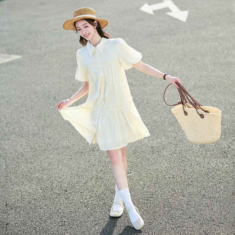 TonLion 2026 Summer Dress - Elegant Ladylike Blouse Collar