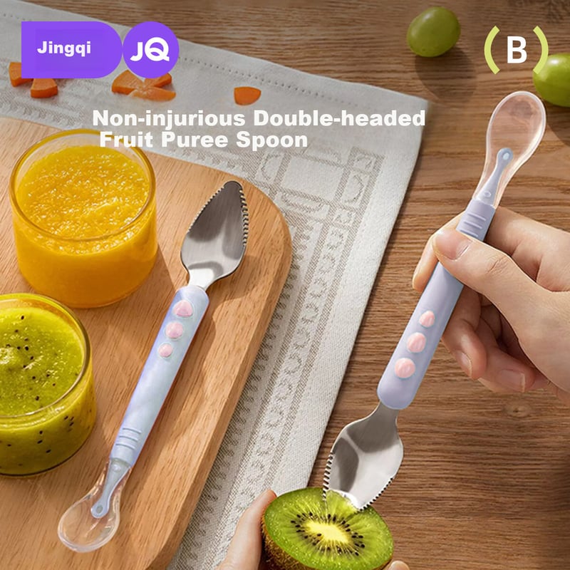 JOYNCLEON Double-Sided Serrated Spoon for Babies