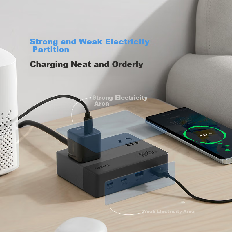 BULL 30W Power Strip with 300k mAh Fast Charging