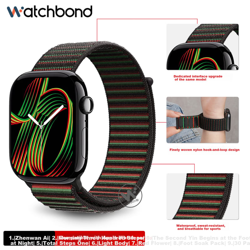 Watchbond Nylon Apple Watch Band for S9/S10/SE/8
