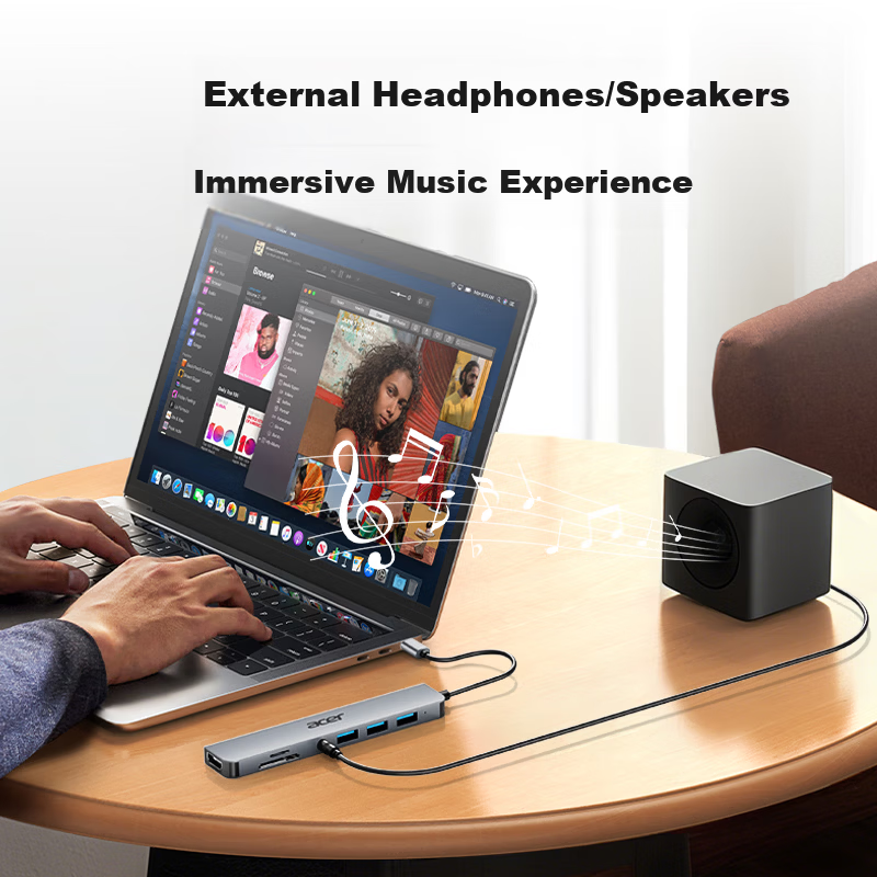Acer 7-in-1 Type-C Docking Station with Ethernet and Card Reader