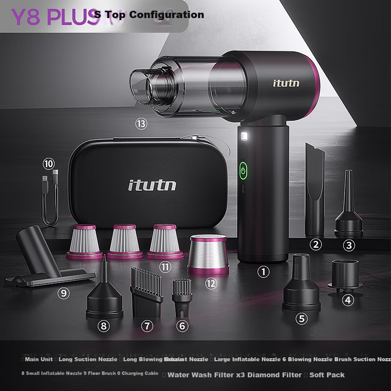 Aituteng Itutn Car Vacuum Cleaner, Cordless High Suction Power