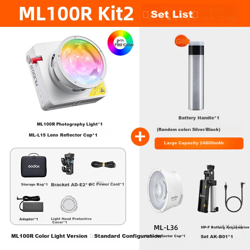 Godox ML100R Full-Color Fill Light for Portraits