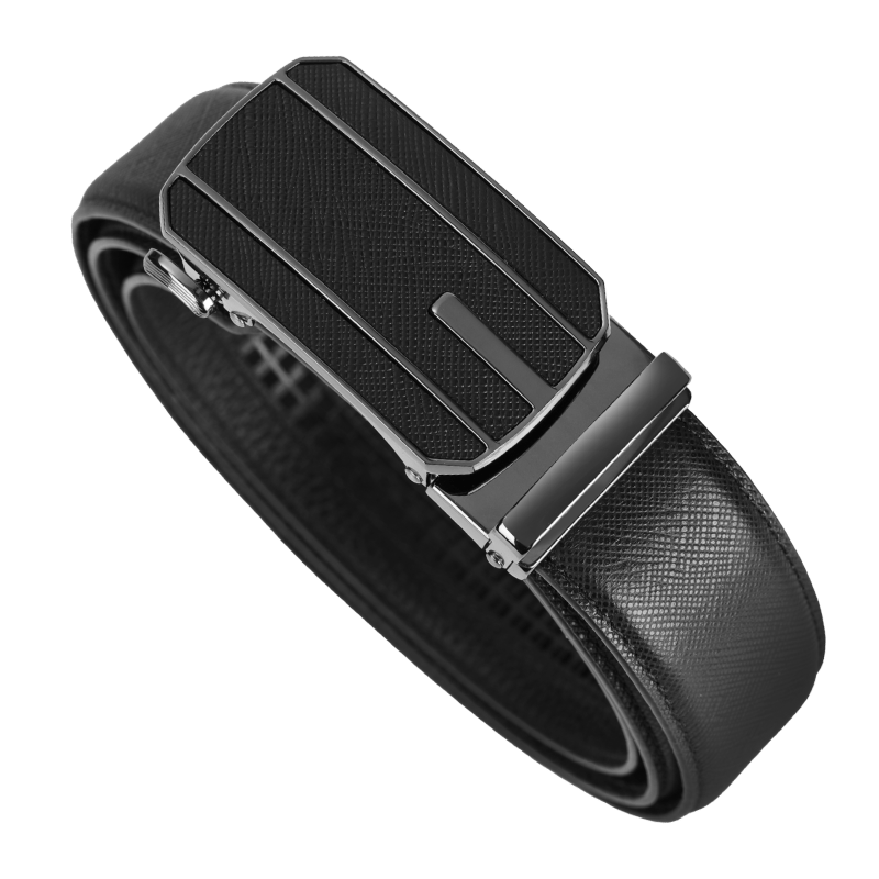 JD Original Men's Genuine Leather Belt with Automatic Buckle
