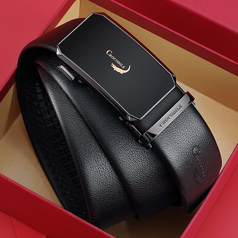 CROCODILE Napa Leather Belt with Automatic Buckle