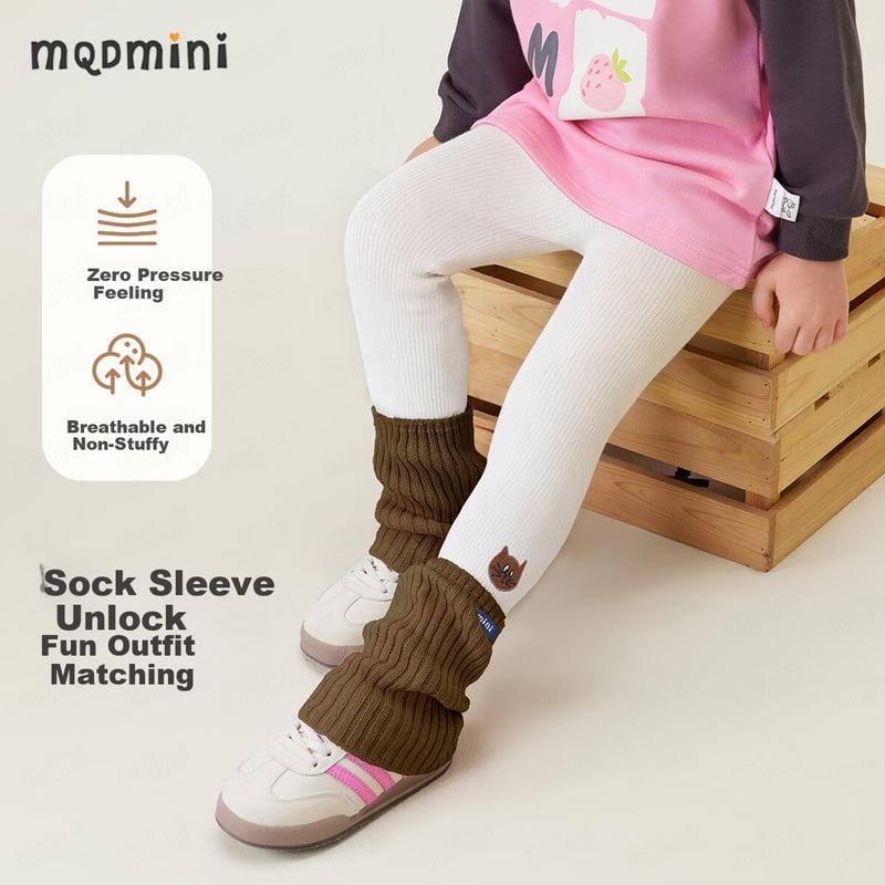 MQDMINI Detachable Sock Covers Leggings for Girls