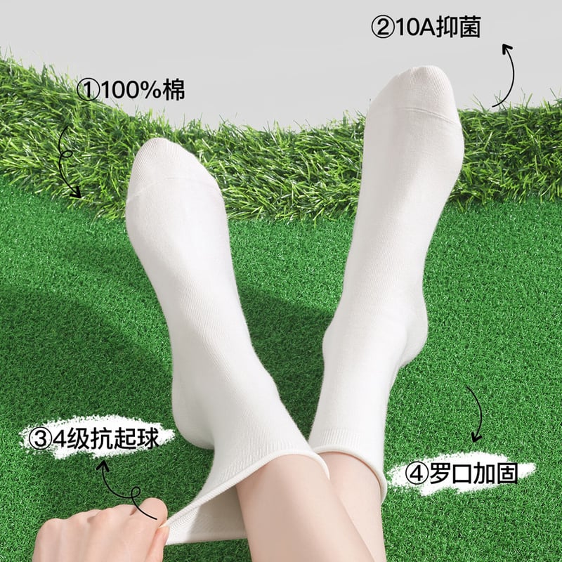 SecretWorld Women's Cotton Mid-Calf Socks - Antibacterial & Deodorizing