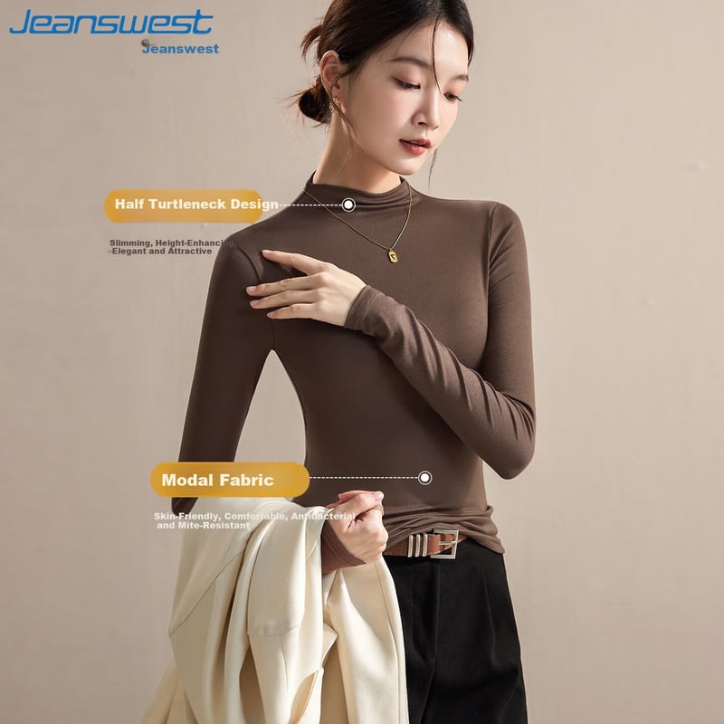 Jeanswest Women's Slim Fit Antibacterial Long Sleeve T-shirt