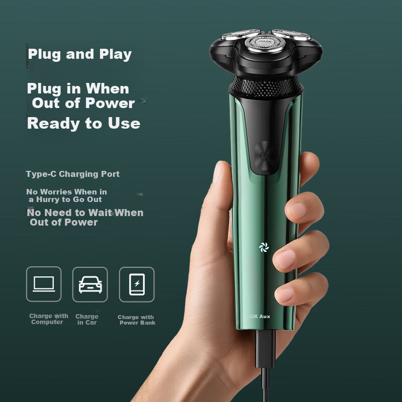 AUX Electric Shaver for Men - Clean Close Shave