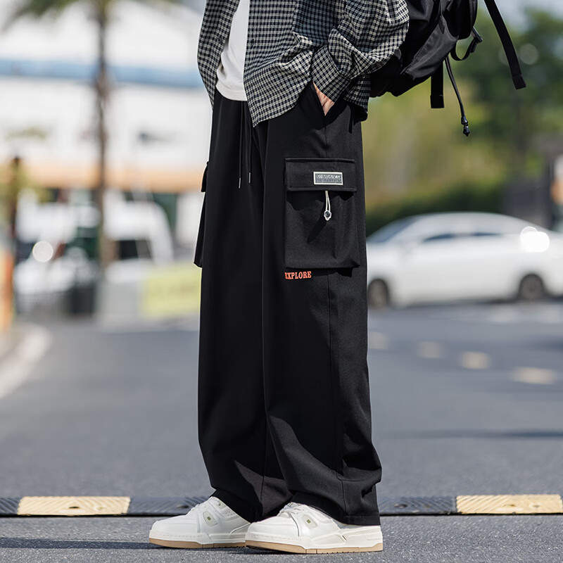 SWAMP AREA Men's Cargo Pants KS225 Black