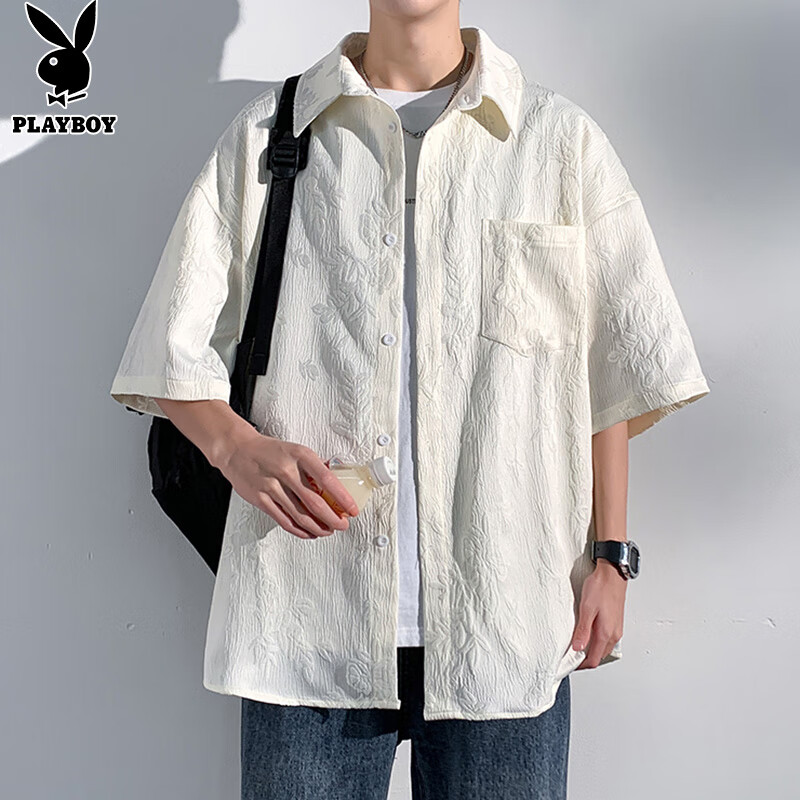 PLAYBOY Ice Silk Casual Shirt for Men