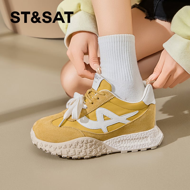 St&Sat Retro Thick-Soled Height-Increasing Shoes