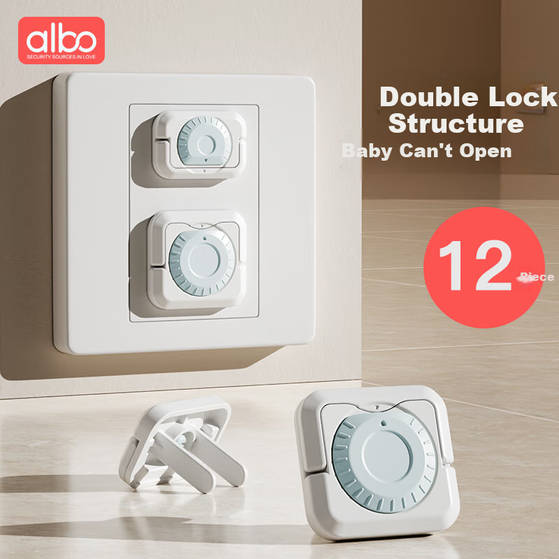 Albo Socket Protection Covers - 12-Pack Baby Safety Plugs