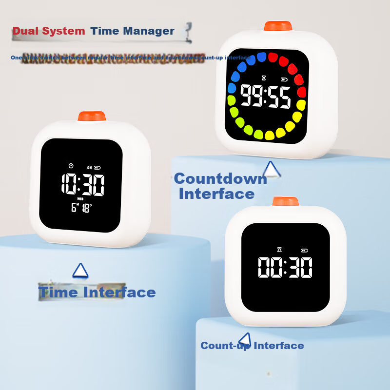 Compas Electronic Alarm Clock - Large Screen, Loud Alarm, Smart Home & Student Friendly