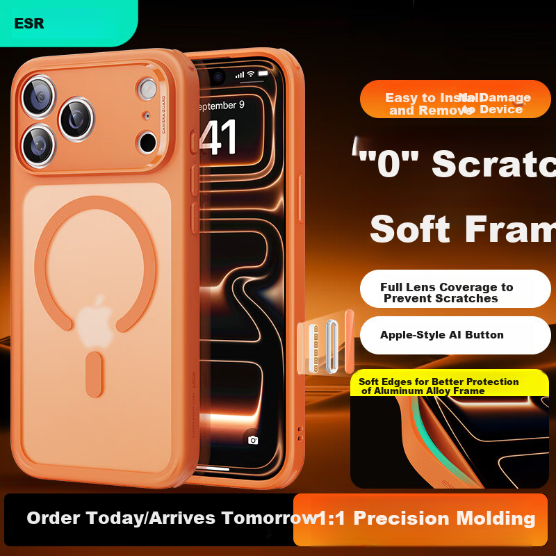 ESR Pivot Magnetic Liquid Silicone Case for iPhone 17 Pro Max
