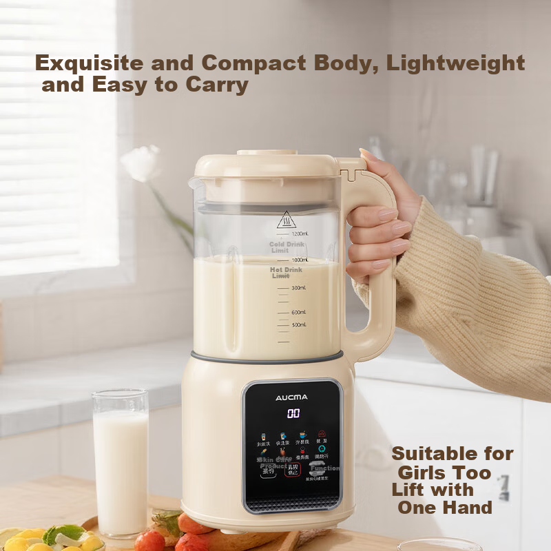 AUCMA Mini Blender 1-2-3 Person Automatic Soy Milk Maker