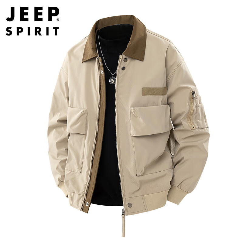 JEEP SPIRIT Men's Flight Jacket - High-end Casual Jacket