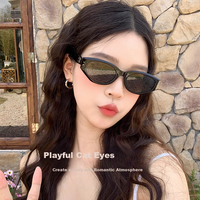 FENCHI Retro Cat-Eye Sunglasses for Women