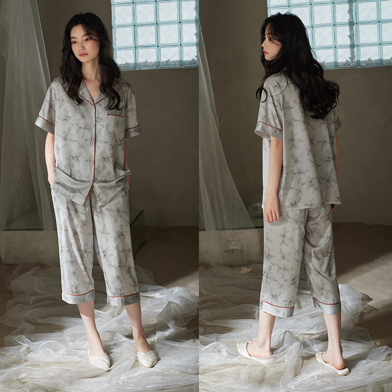 XULEN Ice Silk Summer Pajamas - Cool-Fitting Capri Set