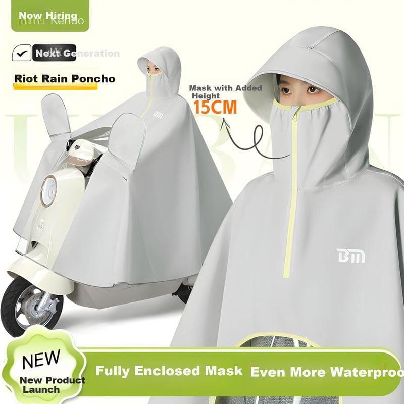 Zhengzhao Full-Body Anti-Splash Heavy Rain Electric Scooter Raincoat for Women