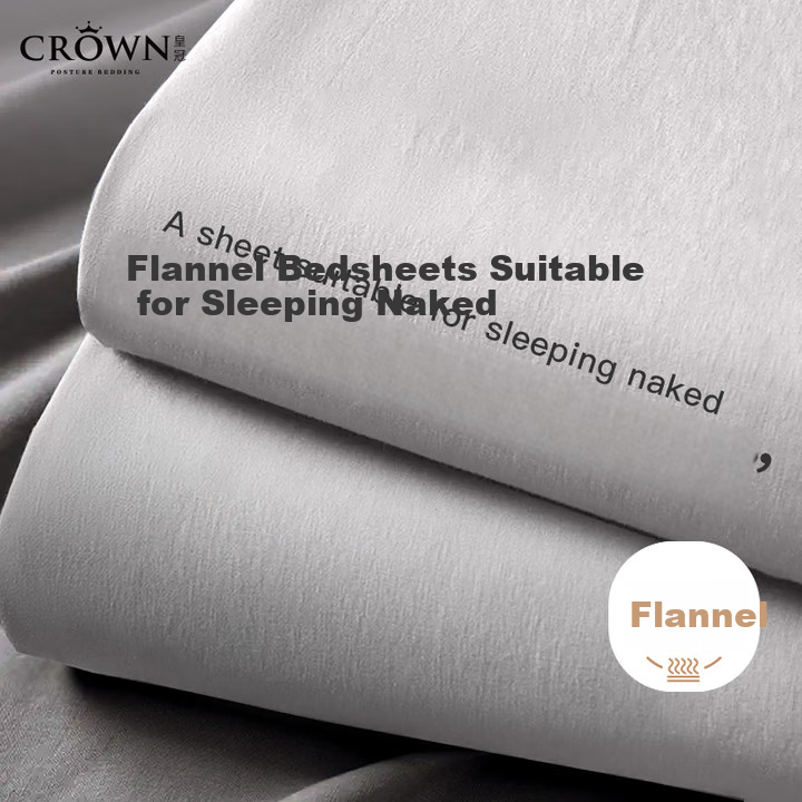 CROWN Single Bed Sheet - Anti-Dirt Brushed Cotton