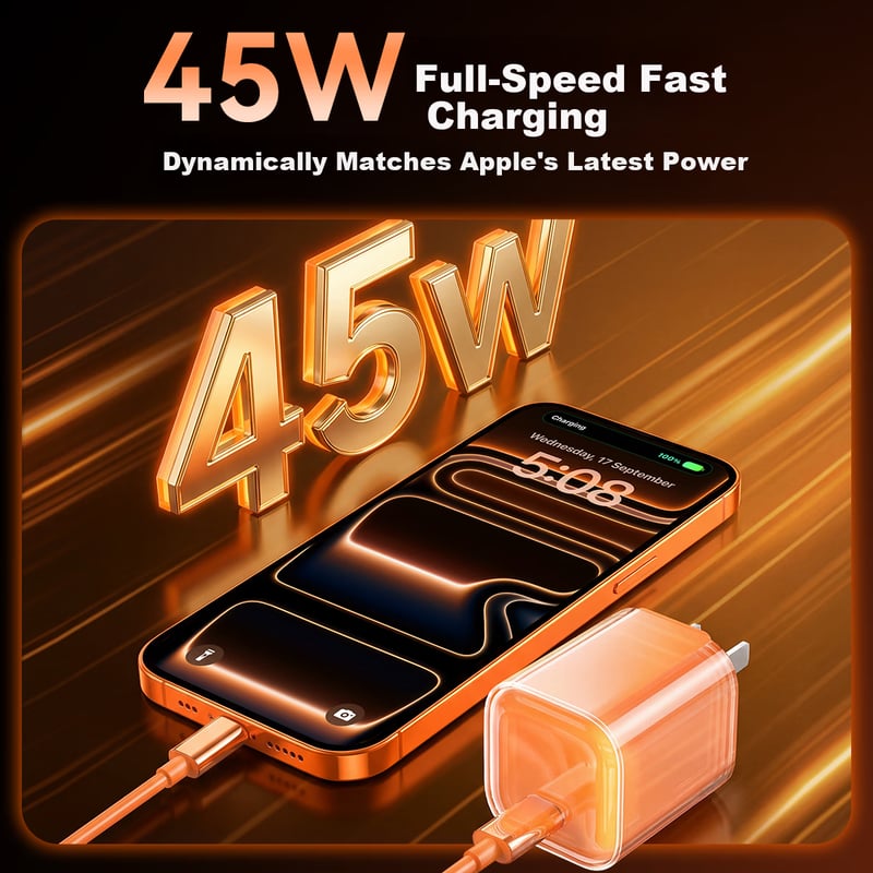 WITGOER 45W GaN Charger for iPhone 17/16
