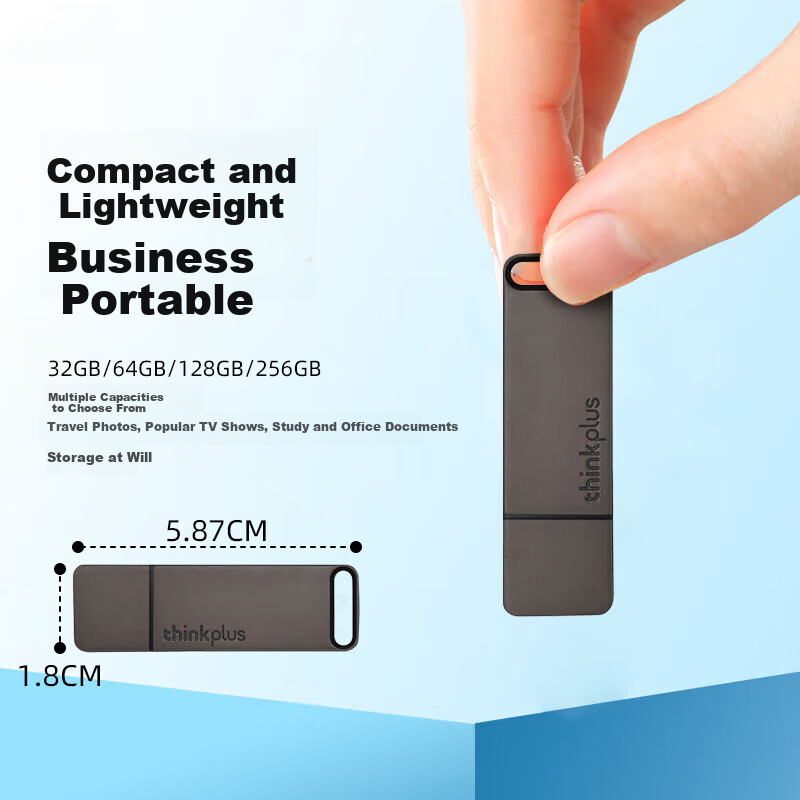 Thinkplus TU100 Metal USB Flash Drive [Business Gray]