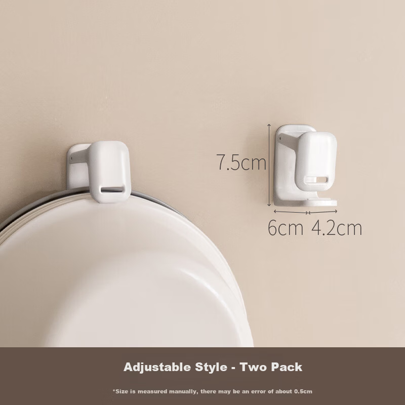 Lazy Corner Basin Hook Rack - Set of 2 Adjustable Hooks