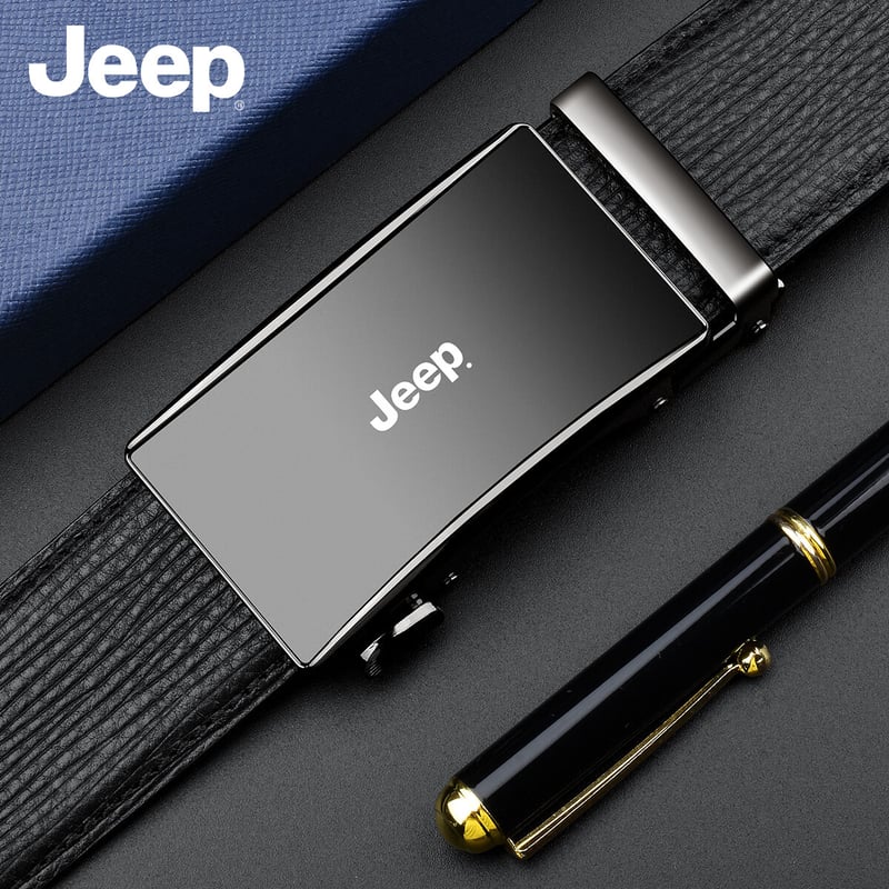 JEEP Men's Genuine Leather Belt 2026 Automatic Buckle