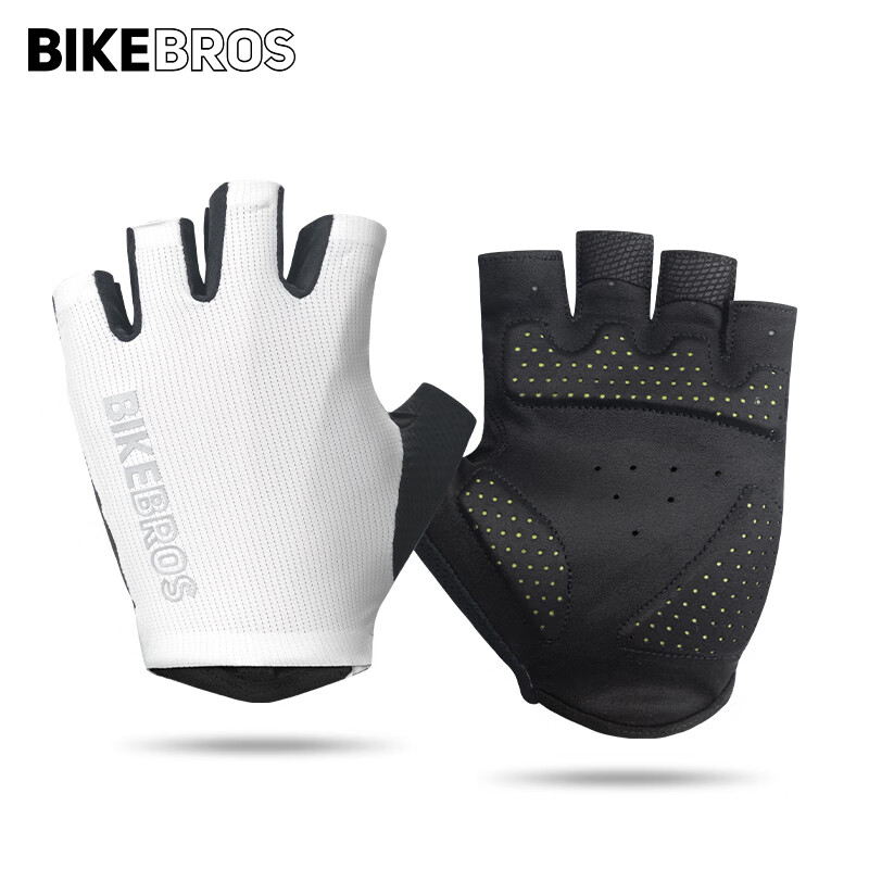 BIKEBROS Cycling Gloves - Shock-Absorbing Fingerless