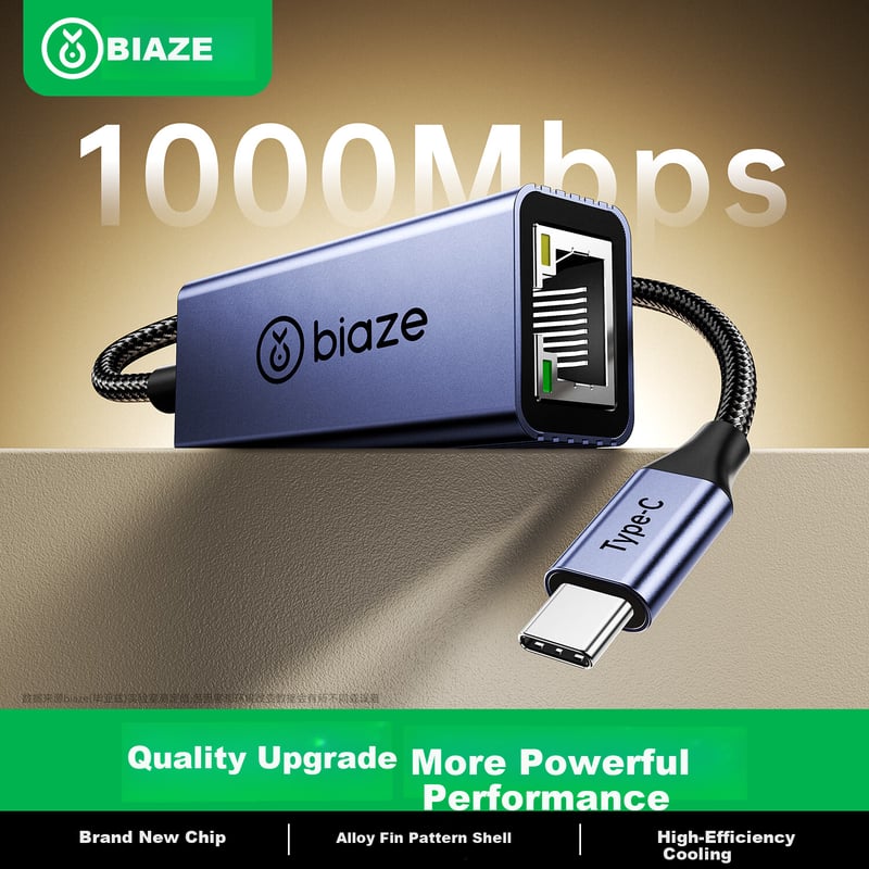 BIAZE Type-C Gigabit Ethernet Adapter