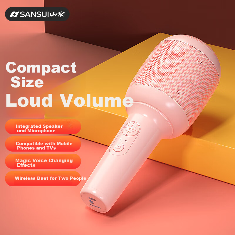 SANSUI F6 Wireless Bluetooth Microphone for Kids