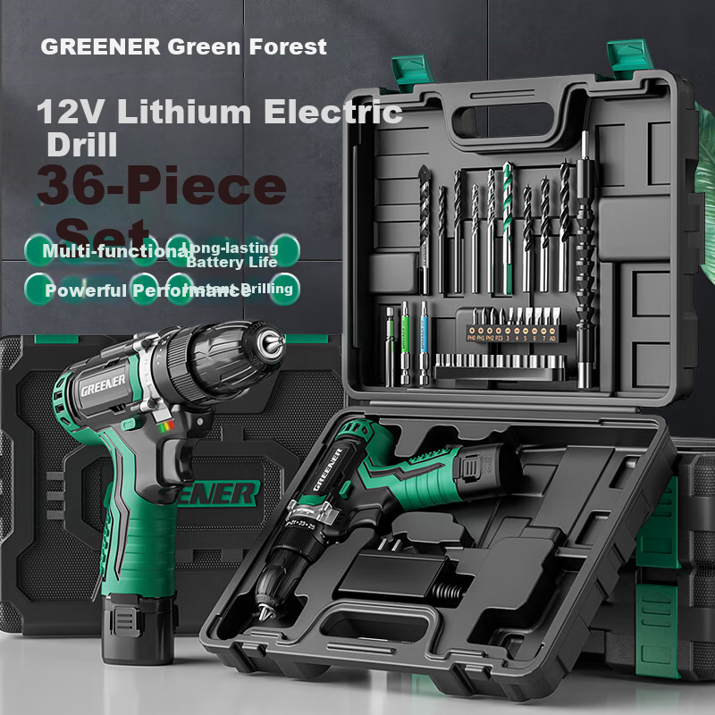 Lulin 12V Cordless Drill with 34 Accessories
