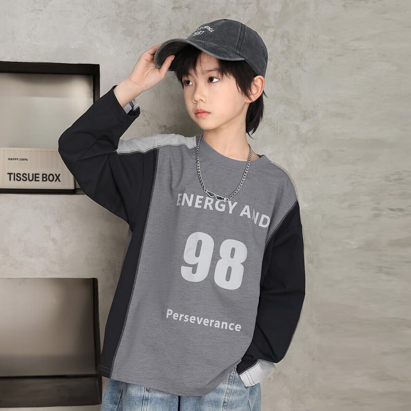 LUSON Boys' Long Sleeve T-Shirt 2025 Spring Autumn