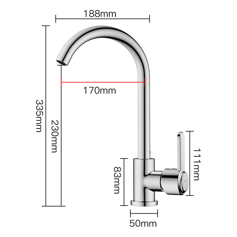 KEGOO Classic Kitchen Faucet with 70cm Hose