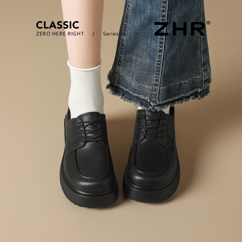 ZHR Women's Vintage Loafers, Round Toe, Soft Sole