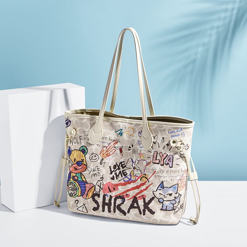 FOXER Women's Graffiti Doodle Crossbody Bag