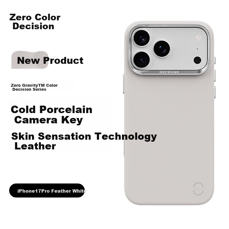 DEFENSE Cold Porcelain Camera Buttons Apple 17 Pro Case