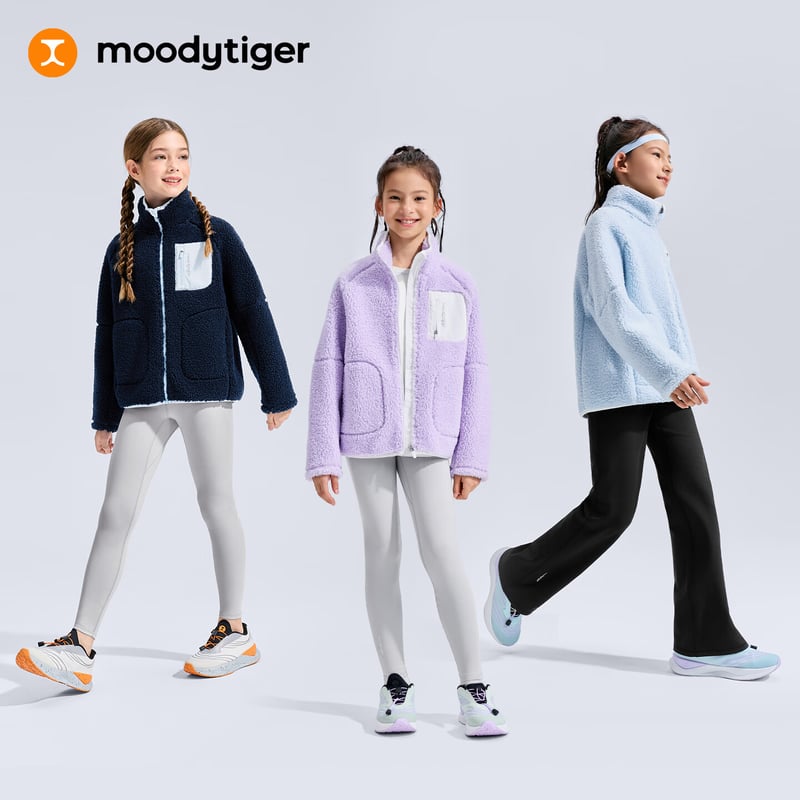 MoodyTiger Kids Sherpa Fleece Jacket - Warm Windproof Winter 2025